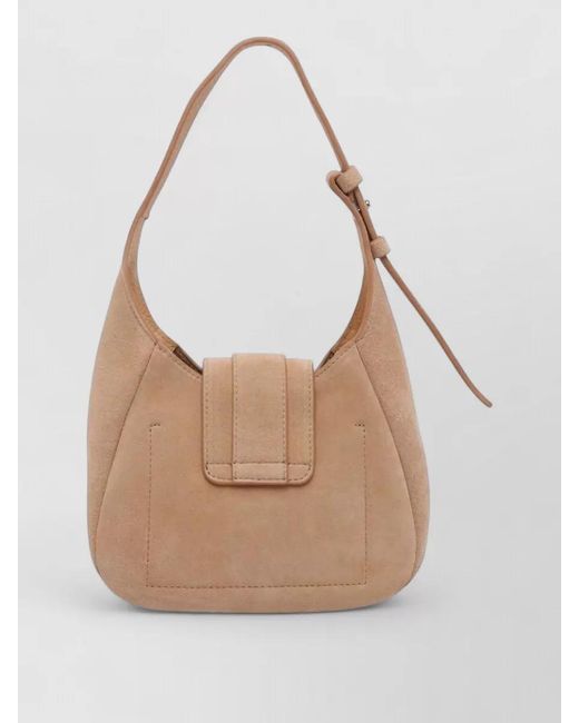Hogan White H-Hobo Mini Suede Shoulder Bag