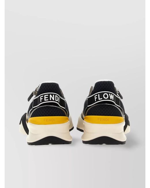 Fendi Multicolor Mesh Low-Top Sneakers for men