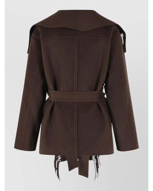 Jonathan Simkhai Black Rowen Belted Wool Blend Jacket