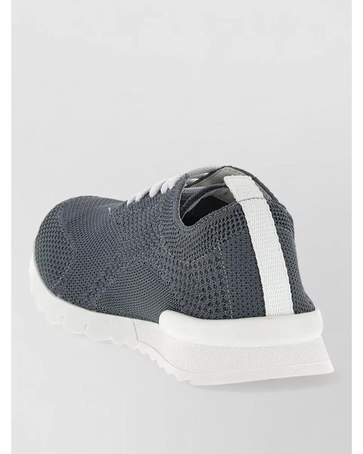 Kiton Blue Low-Top Sneakers for men