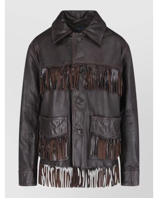 Polo Ralph Lauren Black Leather Coat