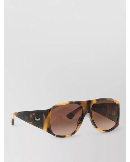 Chloé Brown Sixty Sunglasses Gradient Lenses Oversized Frame