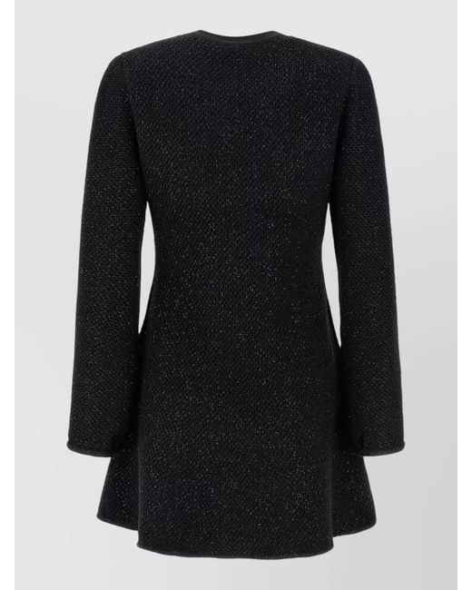 Self-Portrait Black Sequinned Cutout Mini Dress