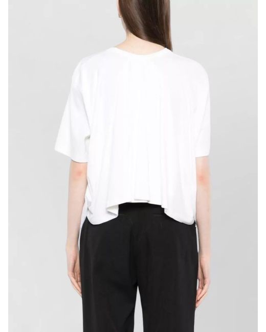 Jacquemus White Silk Cotton Short-Sleeve Round-Neck T-Shirt
