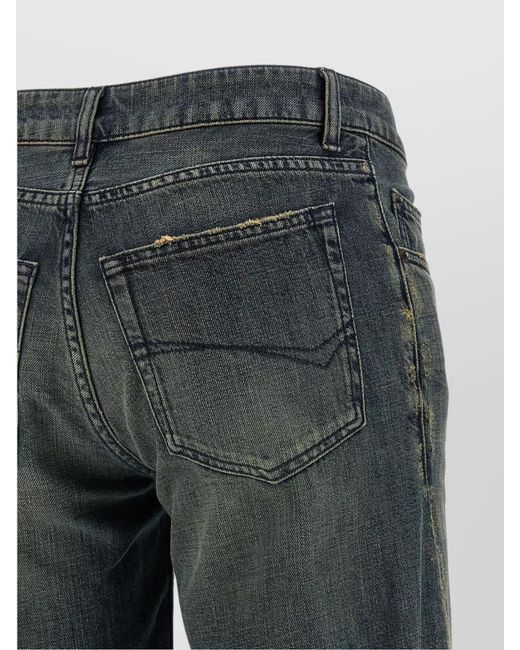 Balenciaga Gray Cotton High-Rise Wide-Leg Jeans