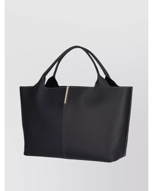 Tod's Blue Leather Tote Bag