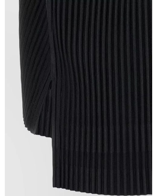 Homme Plissé Issey Miyake Black May Collection Pleated Short Sleeve Collared Shirt for men