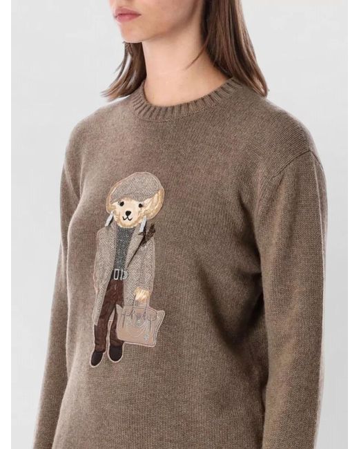 Ralph Lauren Brown Cashmere Bear Jumper