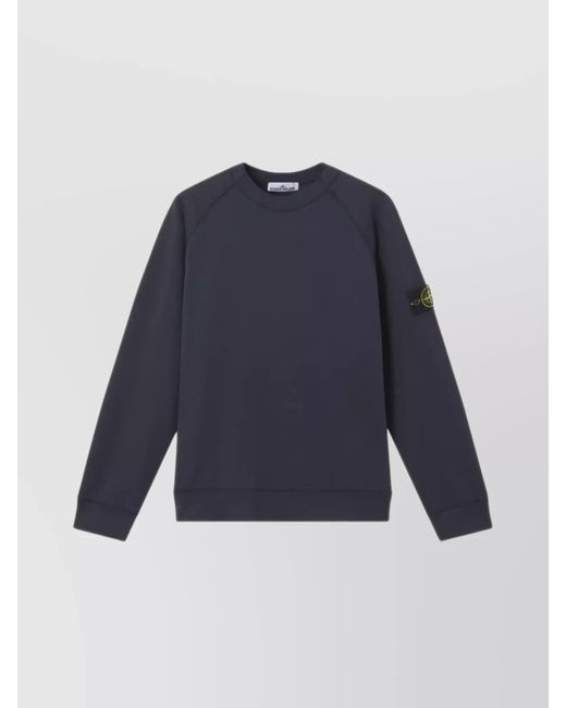 Stone Island Blue Crew Neck Knitwear Sweater for men