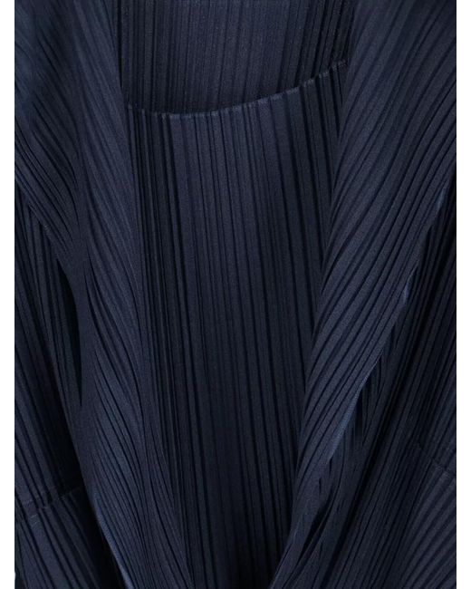Giorgio Armani Blue Pleated Jersey Top