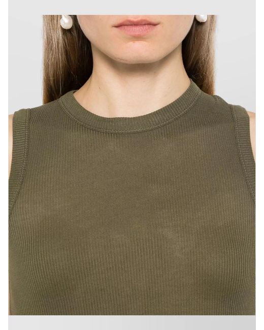 Halfboy Green Ribbed Sleeveless Tank Top