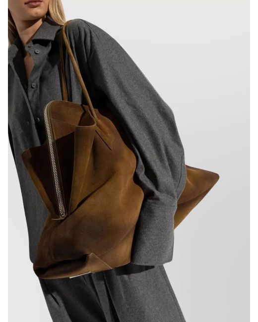 The Attico Brown Large Top Tote Bag