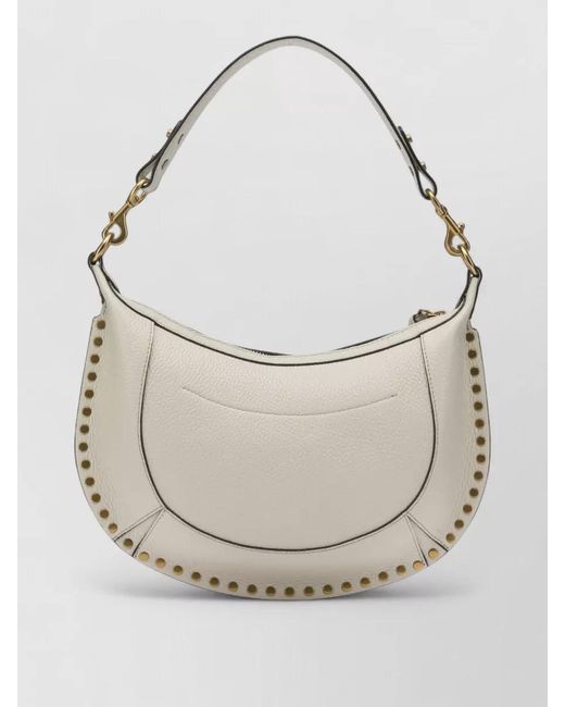 Isabel Marant White Naoko Medium Leather Shoulder Bag