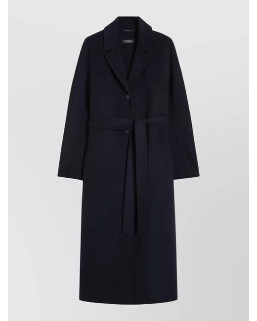 Max Mara Blue Single Breasted Coat