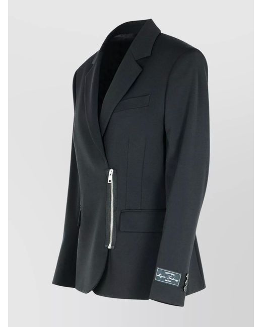MSGM Blue Single-Breasted Blazer