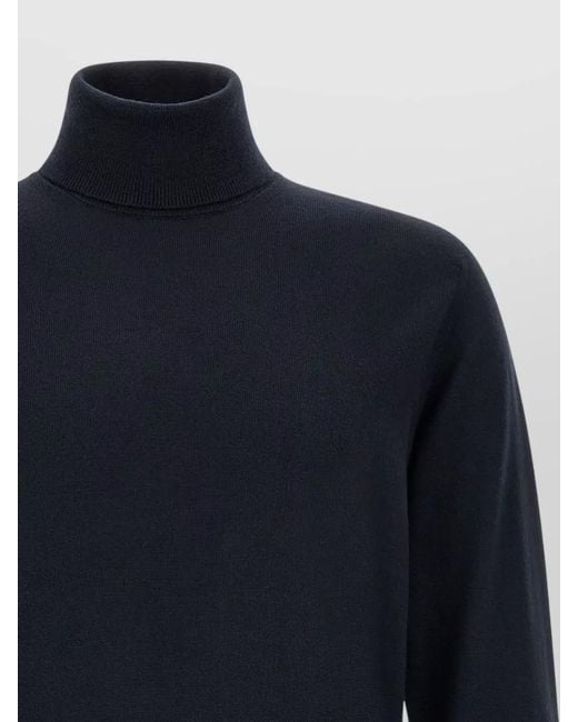 Zanone Blue Long Sleeve Turtleneck Knitwear Top for men