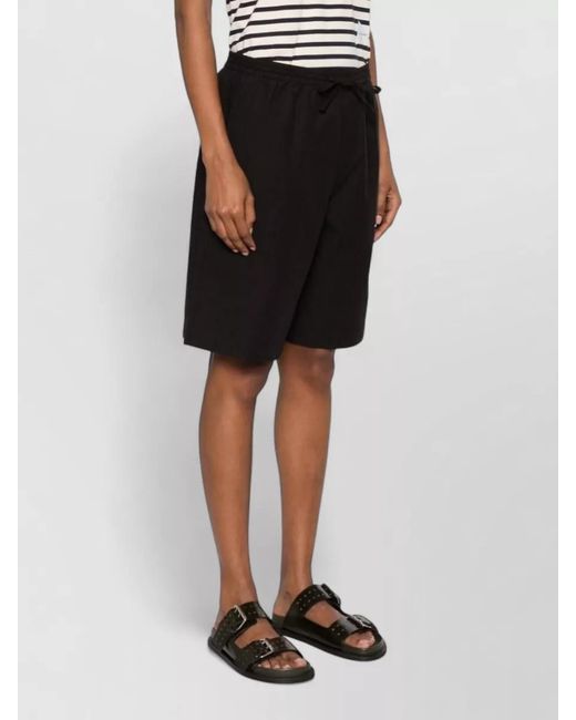DUNST Black Cotton Blend Pajama Shorts Straight Leg