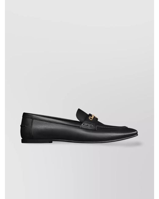 Dior Black Leather Loafers