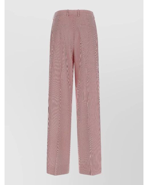 ARMARIUM Pink Juno Striped Pants Belt Loops Pockets