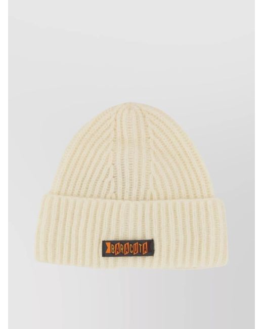 Baracuta Natural Wool Beanie for men