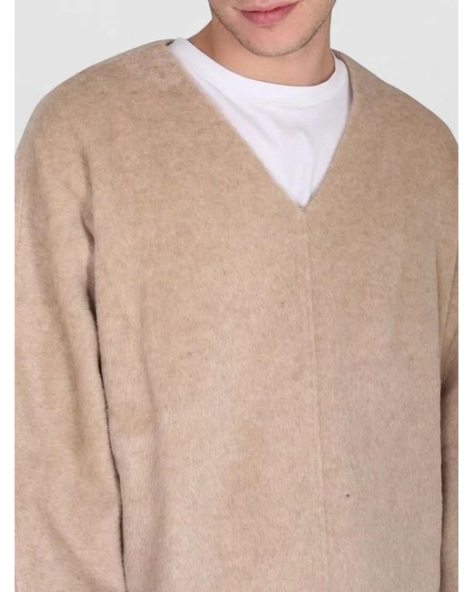 Séfr Blue Ezra Knit V Neck Long Sleeve Shirt for men