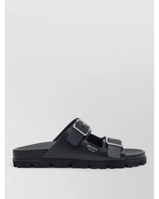 Prada Black Slides And Flip Flops Open Toe