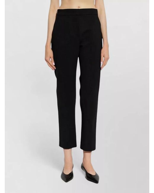 Max Mara Black High Waist Tailored Cropped Slim Fit Pants
