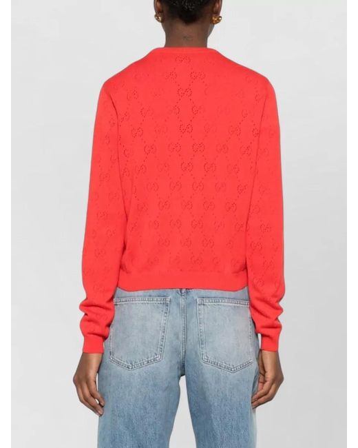 Gucci Crew Neck Textured Knitwear Long Sleeves