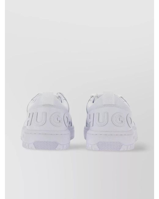HUGO White Leather Logo Sneaker for men