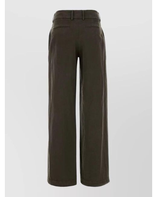 PT Torino Green Lyocell Blend Nicole Palazzo Trousers