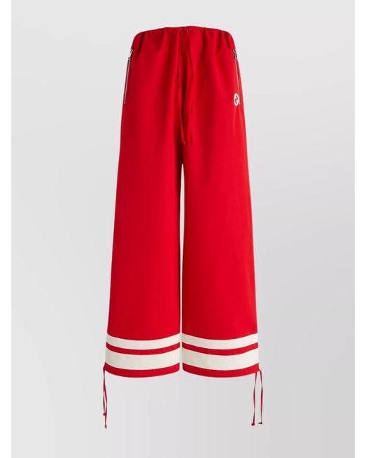 Gucci Red Cotton Trousers