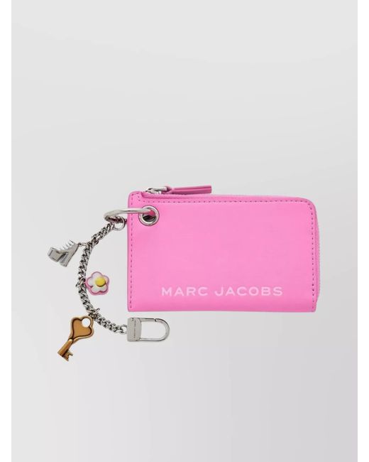 Marc Jacobs Pink Leather Zipped Cardholder