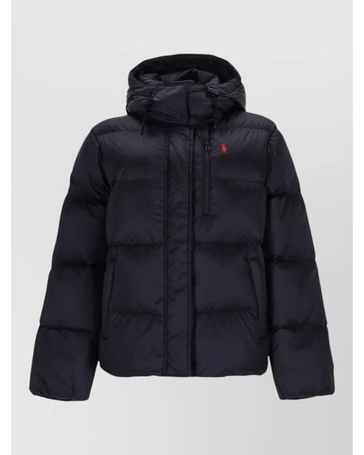 Polo Ralph Lauren Blue Hooded Long Sleeve Padded Coat Pockets