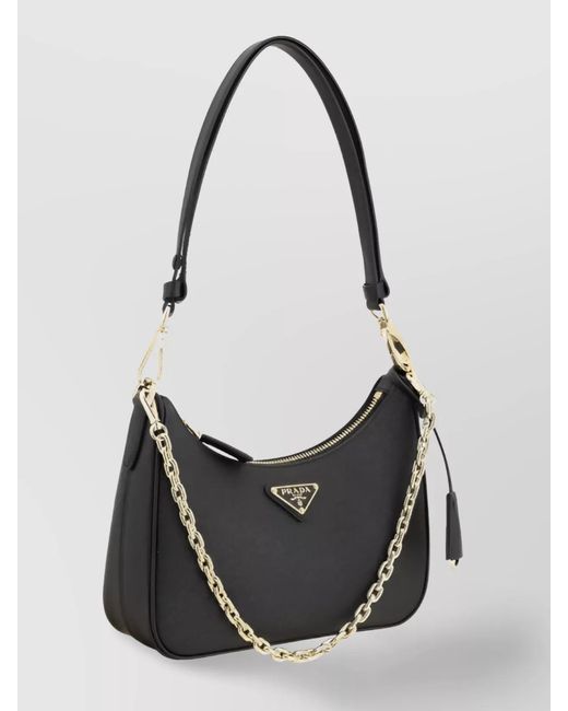 Prada Black Re-Edition Mini Leather Shoulder Bag