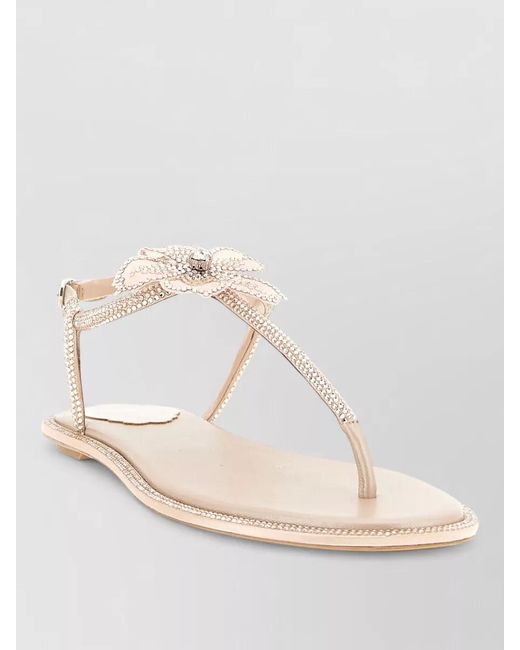 Rene Caovilla Natural Glass Sandals
