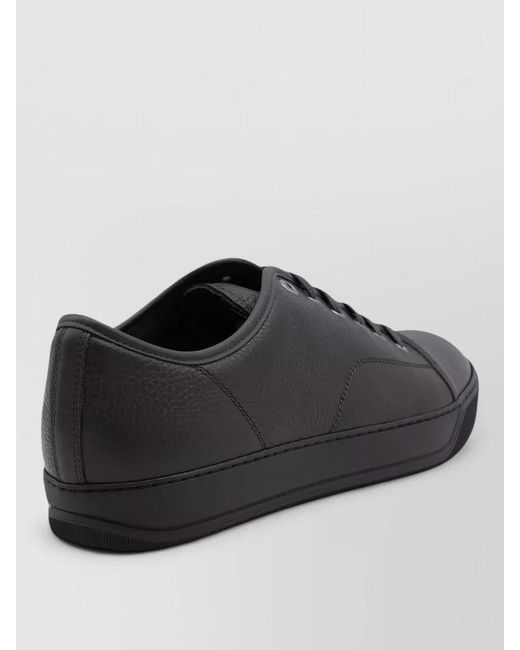Lanvin Black Lace Up Sneakers Eyelet Detailing Rubber Sole for men
