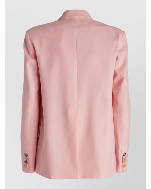 Erika Cavallini Semi Couture Pink Jacket And Gilet Back Vent Notched Lapel