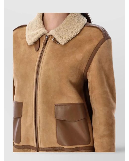 Ralph Lauren Blue Shearling Relaxed-Fit Jacket