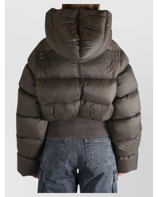 Rick Owens Multicolor Down Hooded Cropped Puffer Jacket