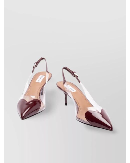 Alaïa Pink Heart Slingbacks