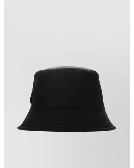 Prada Black Recycled Nylon Bucket Hat