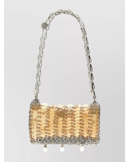 Rabanne White 1969 Chain Mail Nano Shoulder Bag
