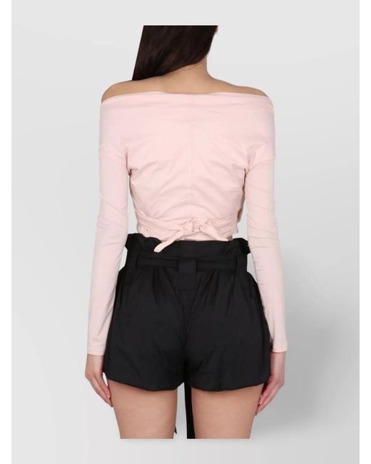 Philosophy Black Cropped Blouse