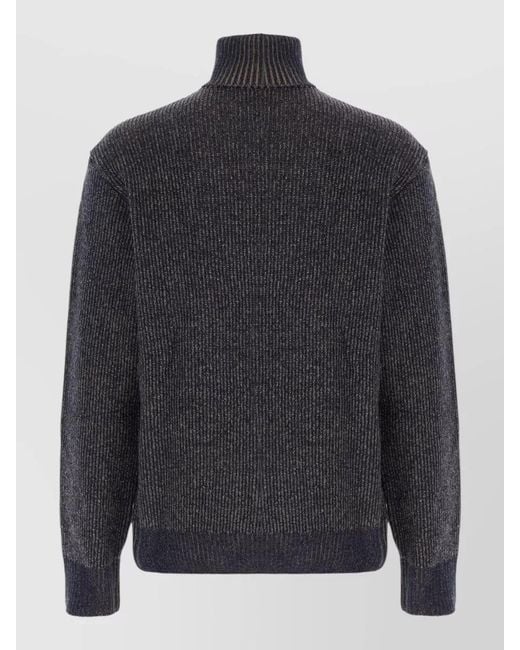Paul & Shark Blue Wool Blend Turtleneck Sweater Casual Style for men