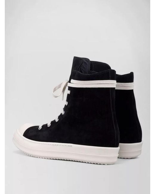 Rick Owens Blue Casual High Top Boots Contrast Toe Cap for men