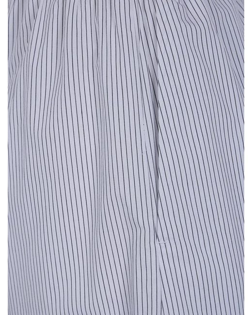 By Malene Birger Purple Siona Lounge Shorts Relaxed Fit Stripes