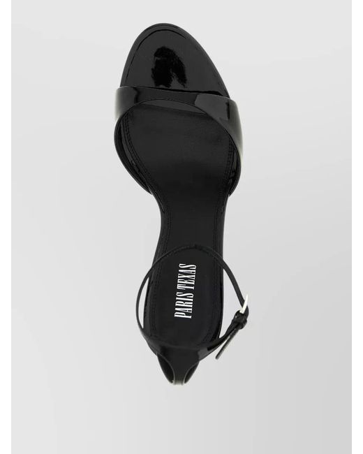 Paris Texas Black Leather Lidia Sandals