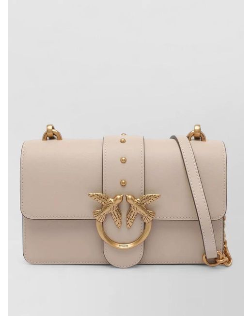 Pinko Natural Love Bag One Small Leather Shoulder Bag