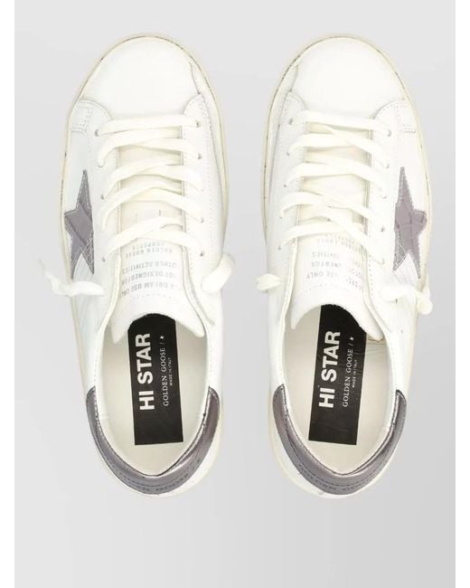 Golden Goose Deluxe Brand White Hi Star Sneakers