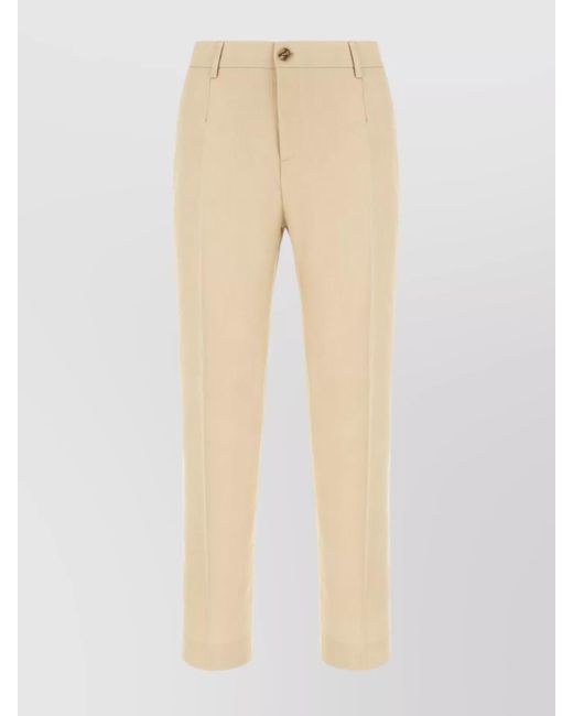 Golden Goose Deluxe Brand Natural Wool Trousers With Pockets And Loops for men